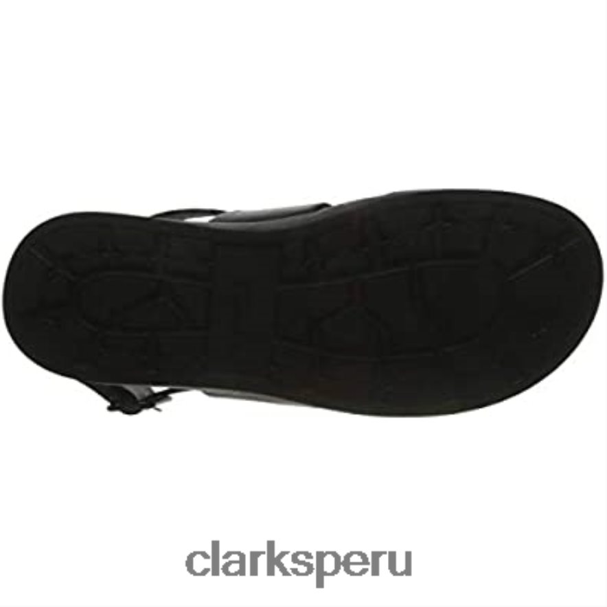 Sandalia clarks negra con correa sunder para hombre hombres Clarks 40N4LX833 cuero negro