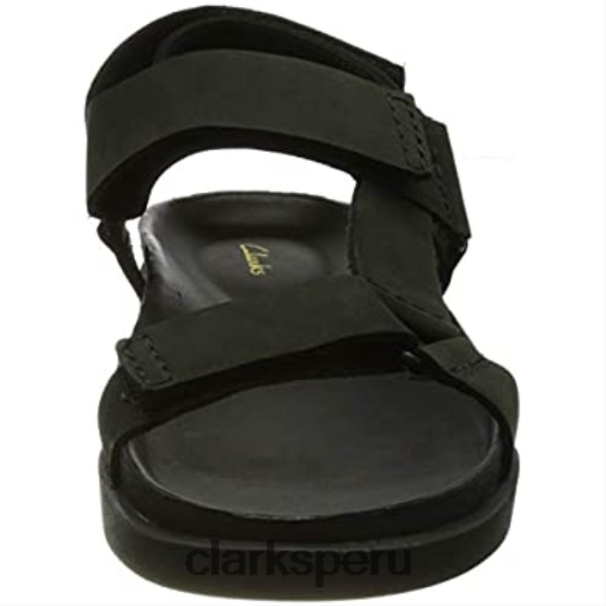 Sandalia clarks sunder range de nobuk negro para hombre hombres Clarks 40N4LX360 nubuck negro