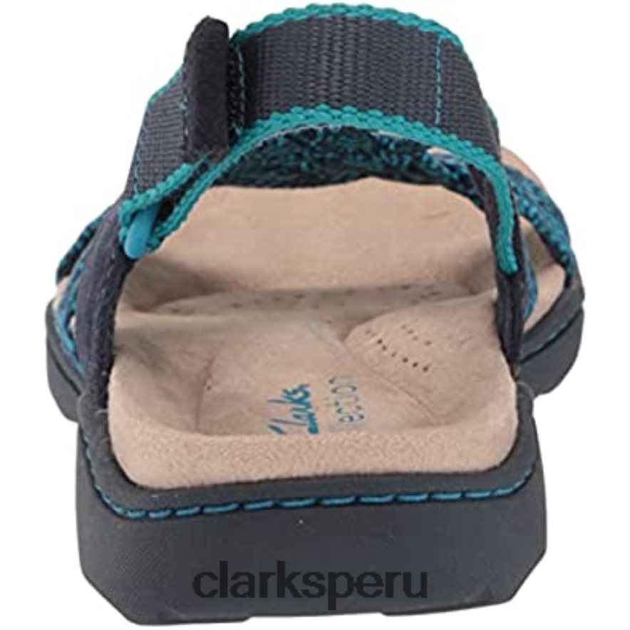 Sandalias Clarks Amanda Easy Fisherman para hombre, color azul marino hombres Clarks 40N4LX2074 combinado azul marino