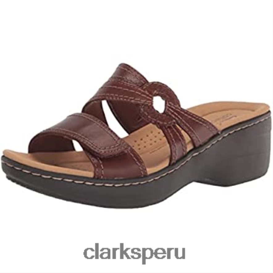 sandalias de tacón coral merliah para hombre clarks dark tan hombres Clarks 40N4LX2749 bronceado oscuro