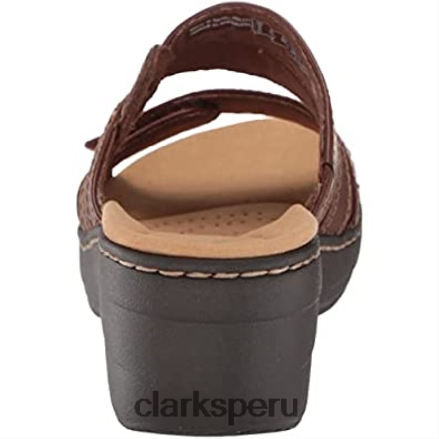 sandalias de tacón coral merliah para hombre clarks dark tan hombres Clarks 40N4LX2749 bronceado oscuro