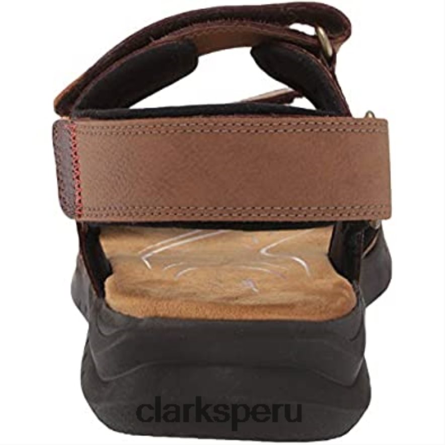 sandalias hapsford creek de cuero tostado para hombre clarks hombres Clarks 40N4LX1860 cuero marrón