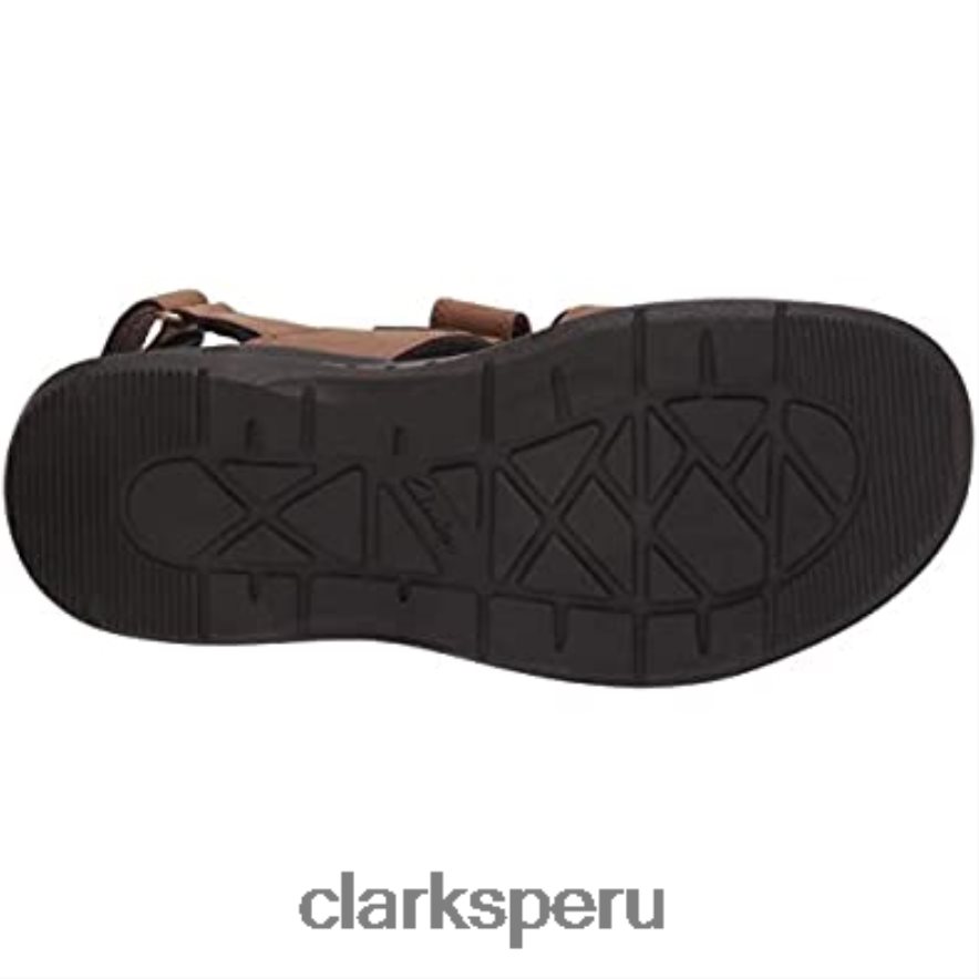 sandalias hapsford creek de cuero tostado para hombre clarks hombres Clarks 40N4LX1860 cuero marrón