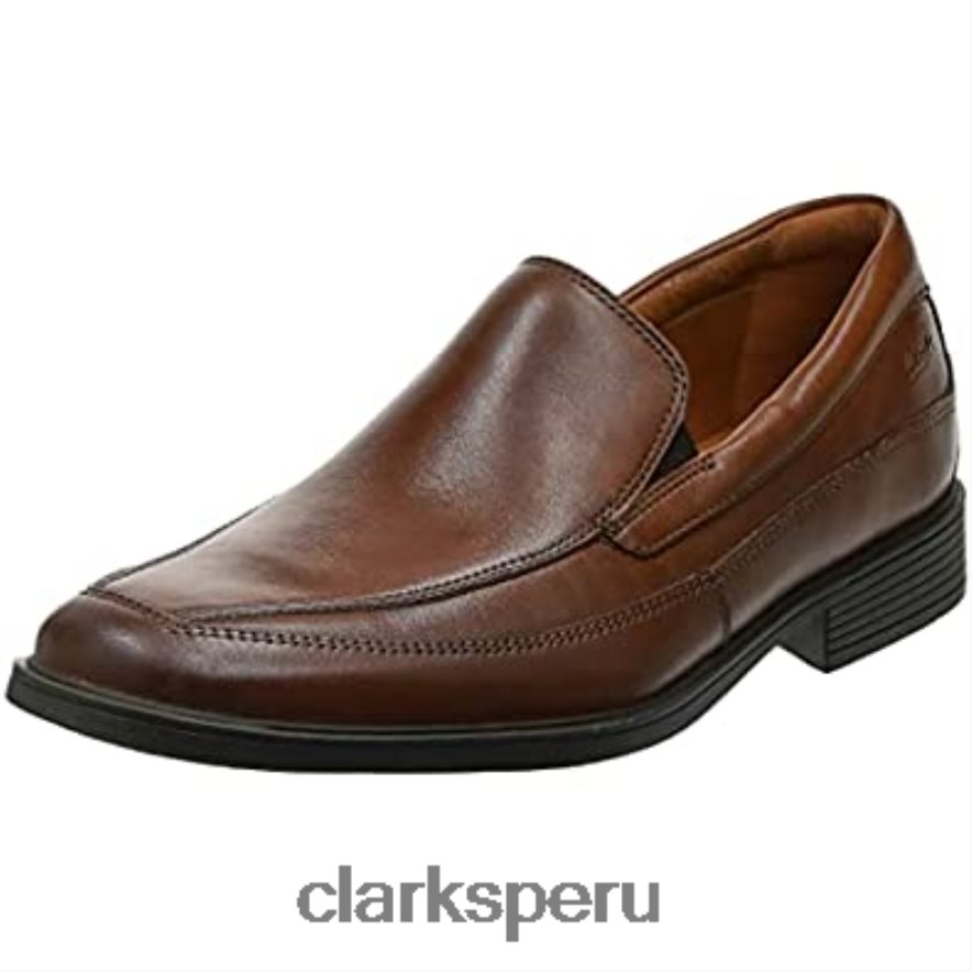 Mocasines sin cordones tilden free para hombre color tostado oscuro clarks hombres Clarks 40N4LX2348 bronceado oscuro