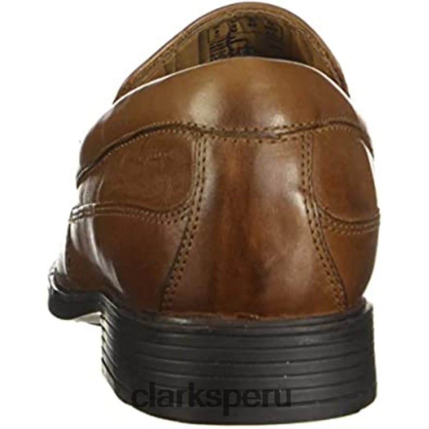 Mocasines sin cordones tilden free para hombre color tostado oscuro clarks hombres Clarks 40N4LX2348 bronceado oscuro