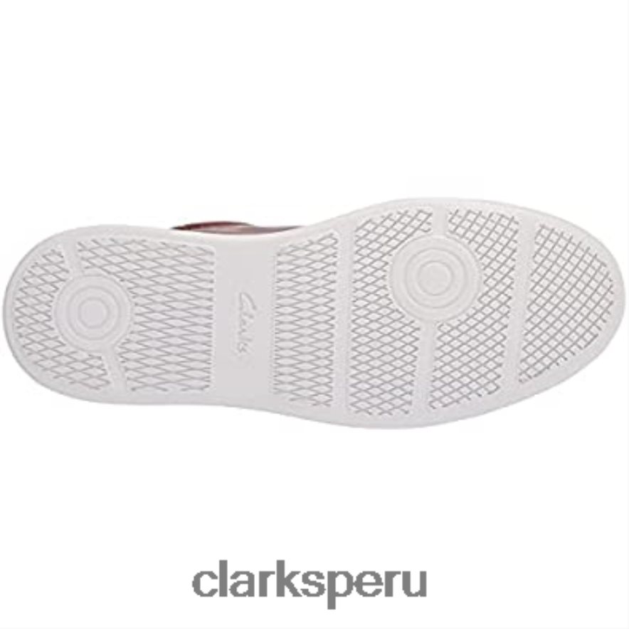 Zapatilla Clarks Cambro Low para hombre de piel color canela oscuro. hombres Clarks 40N4LX1474 cuero bronceado oscuro