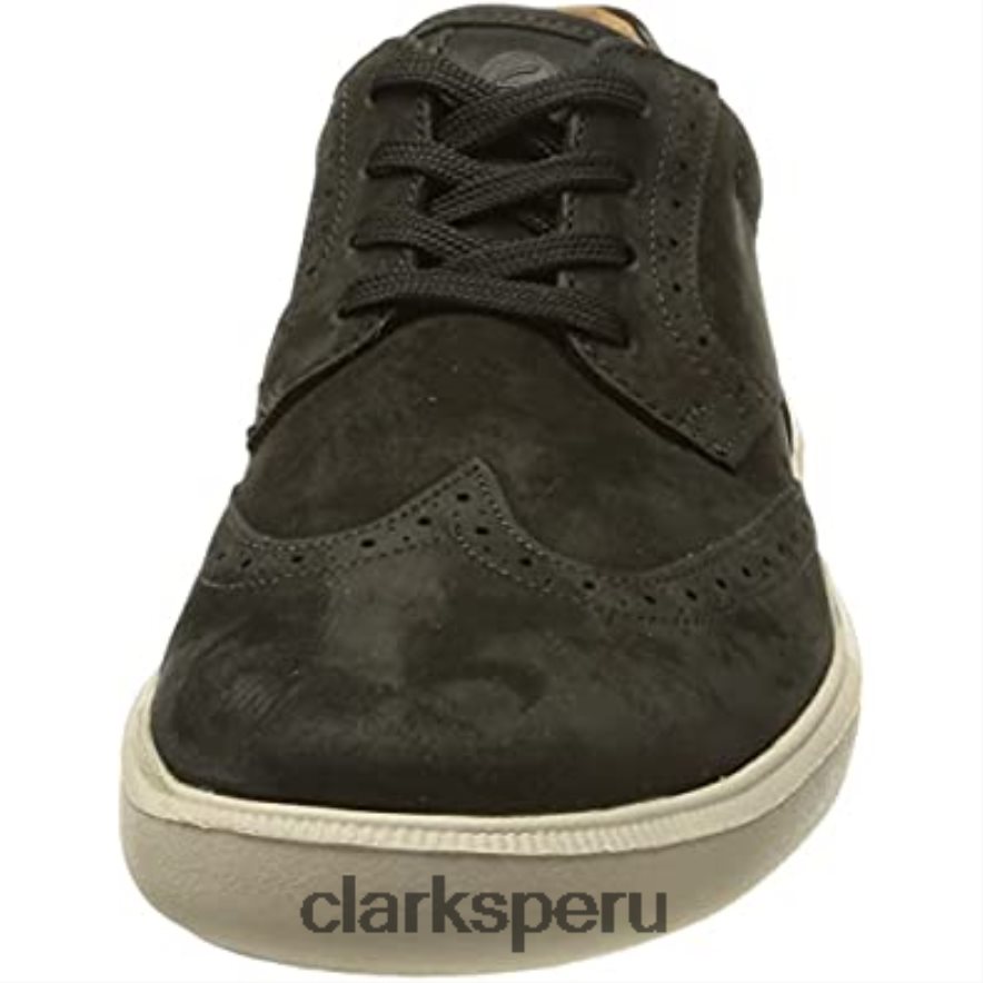 Zapatilla Clarks Cambro Wing para hombre de nobuk negro. hombres Clarks 40N4LX930 nubuck negro