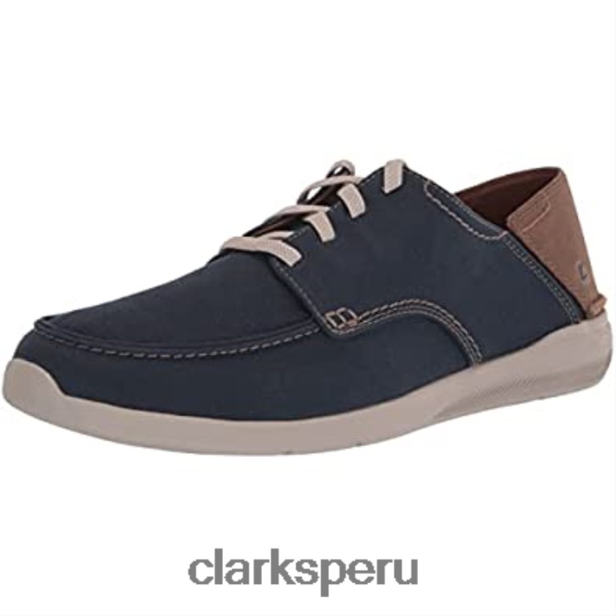 Zapatilla Clarks Hombre Gorwlace Azul Marino Textil hombres Clarks 40N4LX2034 textil azul marino