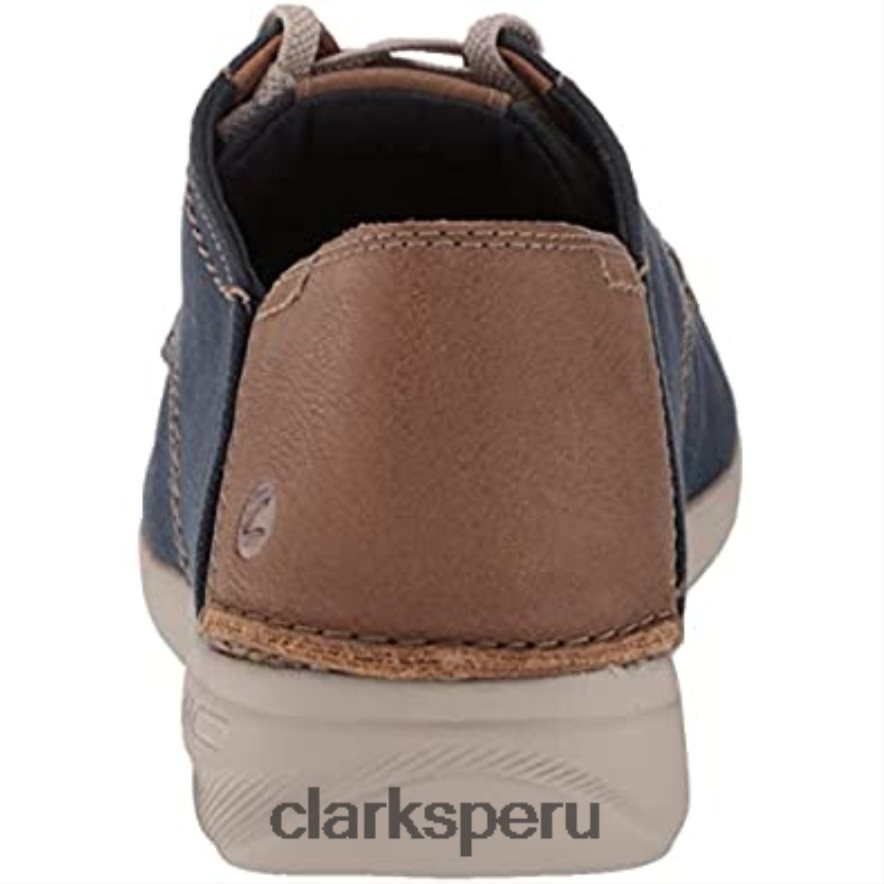 Zapatilla Clarks Hombre Gorwlace Azul Marino Textil hombres Clarks 40N4LX2034 textil azul marino