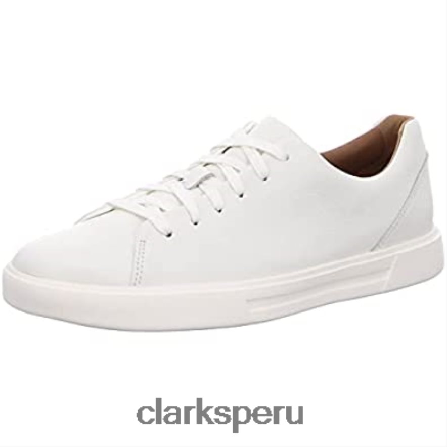 Zapatilla Un Costa Lace Hombre Clarks Piel Blanca hombres Clarks 40N4LX13 cuero blanco
