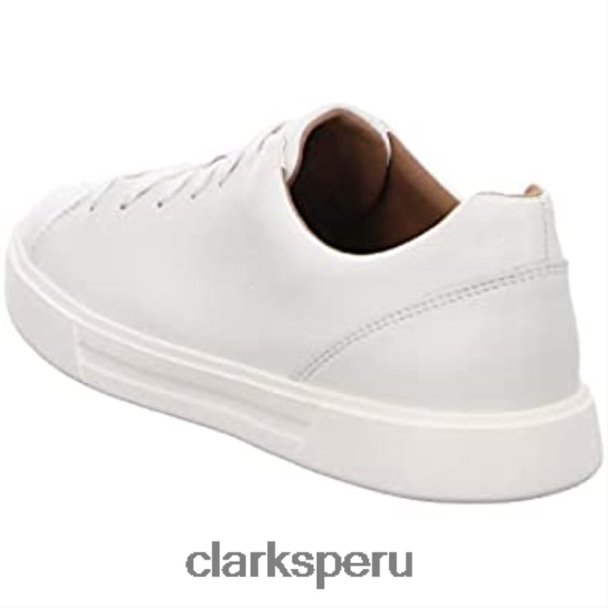 Zapatilla Un Costa Lace Hombre Clarks Piel Blanca hombres Clarks 40N4LX13 cuero blanco