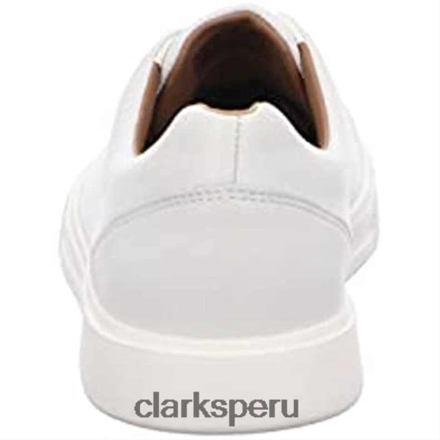 Zapatilla Un Costa Lace Hombre Clarks Piel Blanca hombres Clarks 40N4LX13 cuero blanco