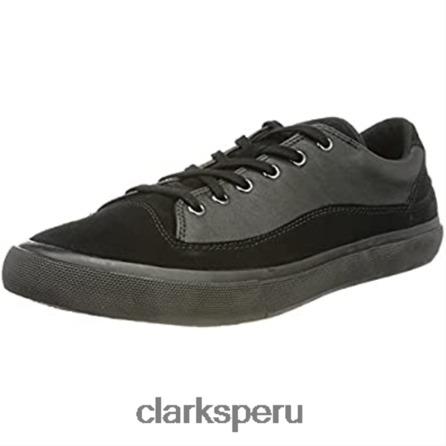 Zapatilla clarks aceley lo de hombre de piel negra hombres Clarks 40N4LX1114 cuero negro