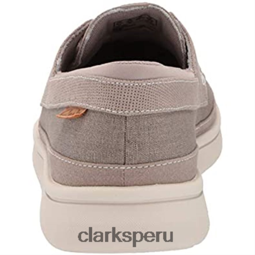 Zapatilla clarks cantal lace de lona piedra para hombre hombres Clarks 40N4LX2483 lienzo de piedra