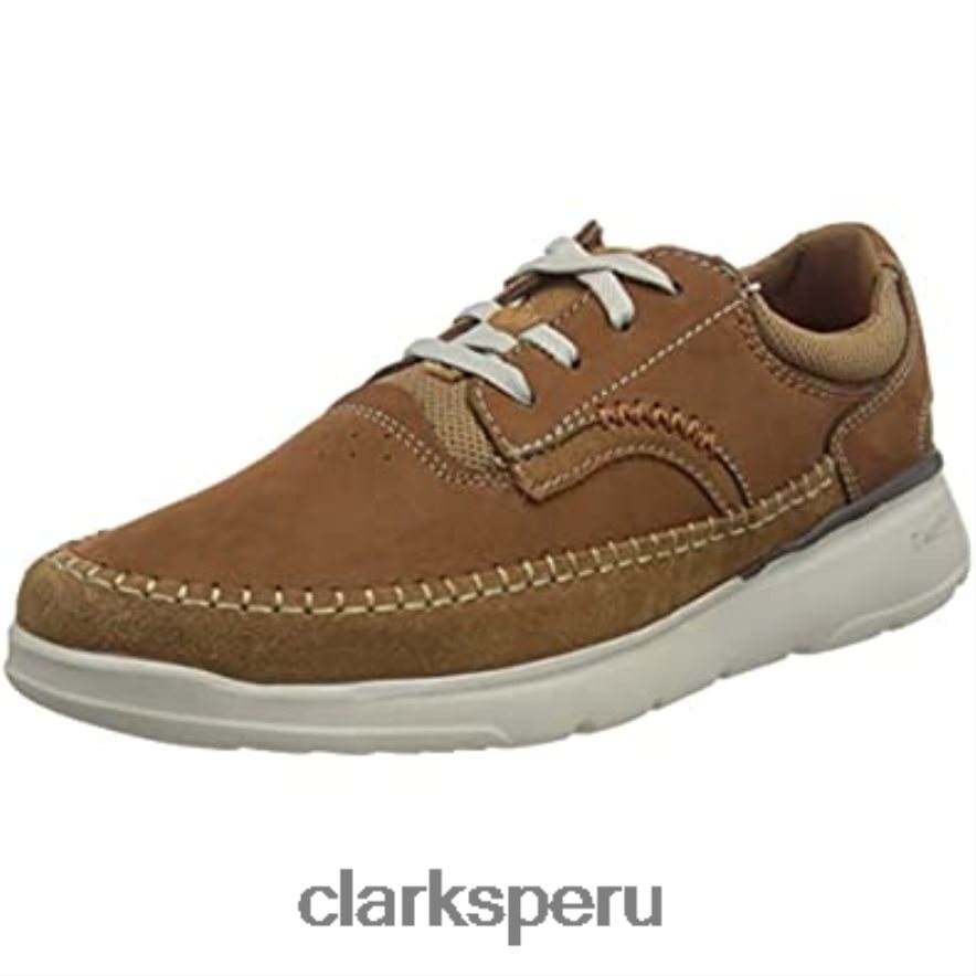 Zapatilla clarks gaskill lace para hombre de nobuk tostado hombres Clarks 40N4LX1826 nubuck bronceado