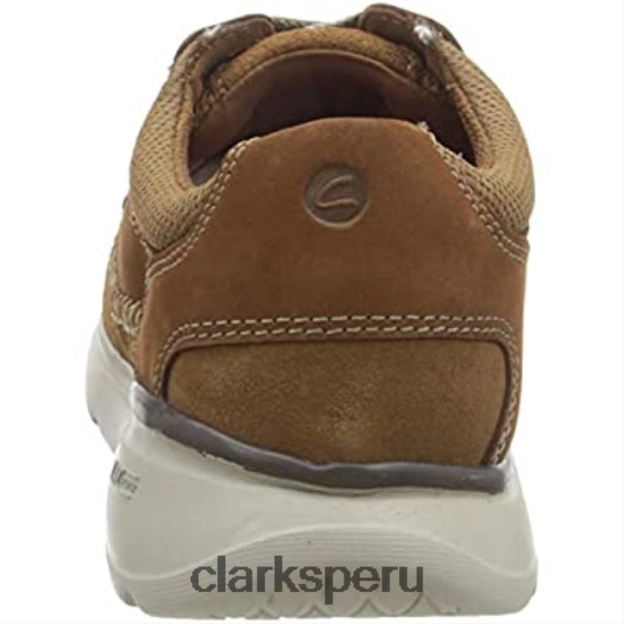 Zapatilla clarks gaskill lace para hombre de nobuk tostado hombres Clarks 40N4LX1826 nubuck bronceado
