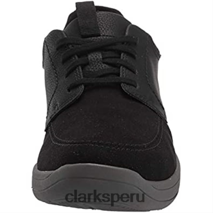 Zapatilla clarks step walk de cuero negro para hombre hombres Clarks 40N4LX2923 cuero negro