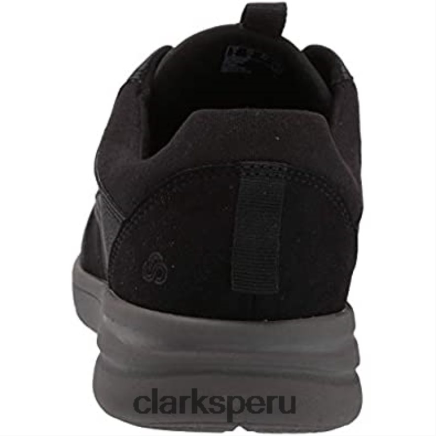 Zapatilla clarks step walk de cuero negro para hombre hombres Clarks 40N4LX2923 cuero negro