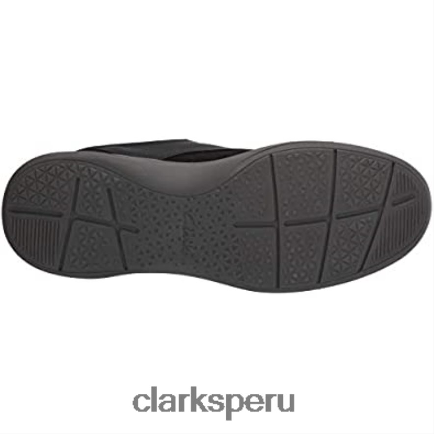 Zapatilla clarks step walk de cuero negro para hombre hombres Clarks 40N4LX2923 cuero negro