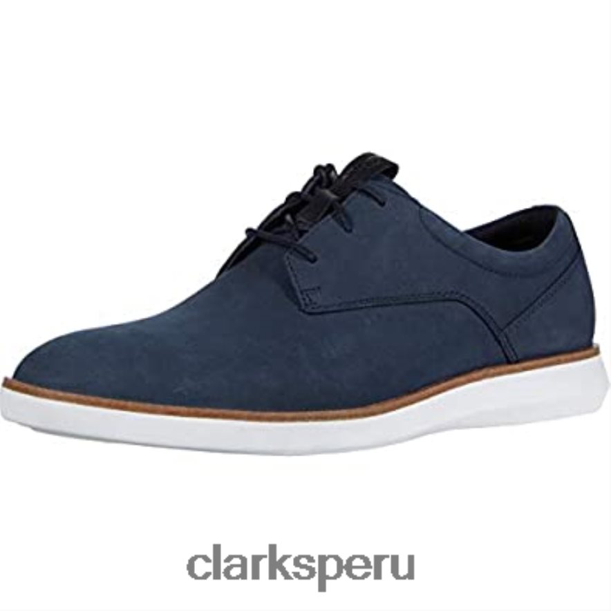 Zapatilla de deporte Banwell Lace de hombre de nobuk azul marino clarks hombres Clarks 40N4LX716 nubuck azul marino