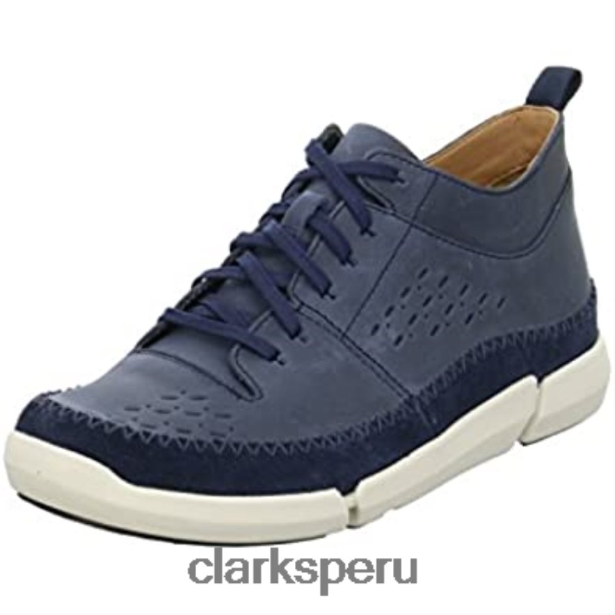 Zapatillas altas Trifri Hi para hombre Clarks Blue Navy Nubuck hombres Clarks 40N4LX349 nubuck azul marino