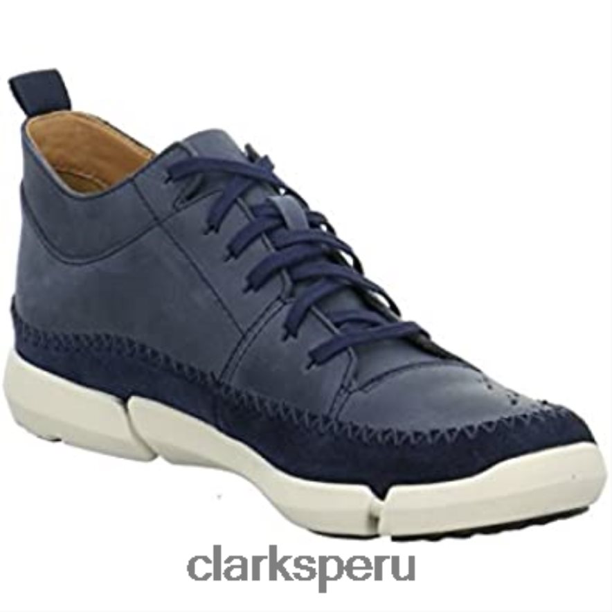 Zapatillas altas Trifri Hi para hombre Clarks Blue Navy Nubuck hombres Clarks 40N4LX349 nubuck azul marino
