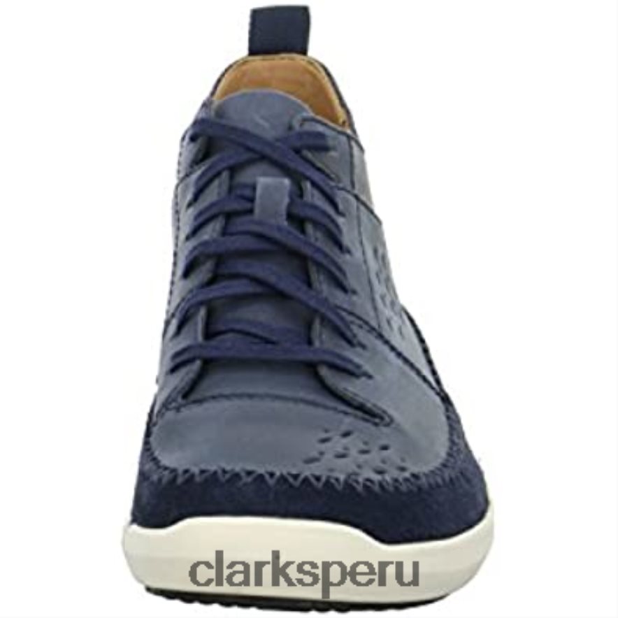 Zapatillas altas Trifri Hi para hombre Clarks Blue Navy Nubuck hombres Clarks 40N4LX349 nubuck azul marino