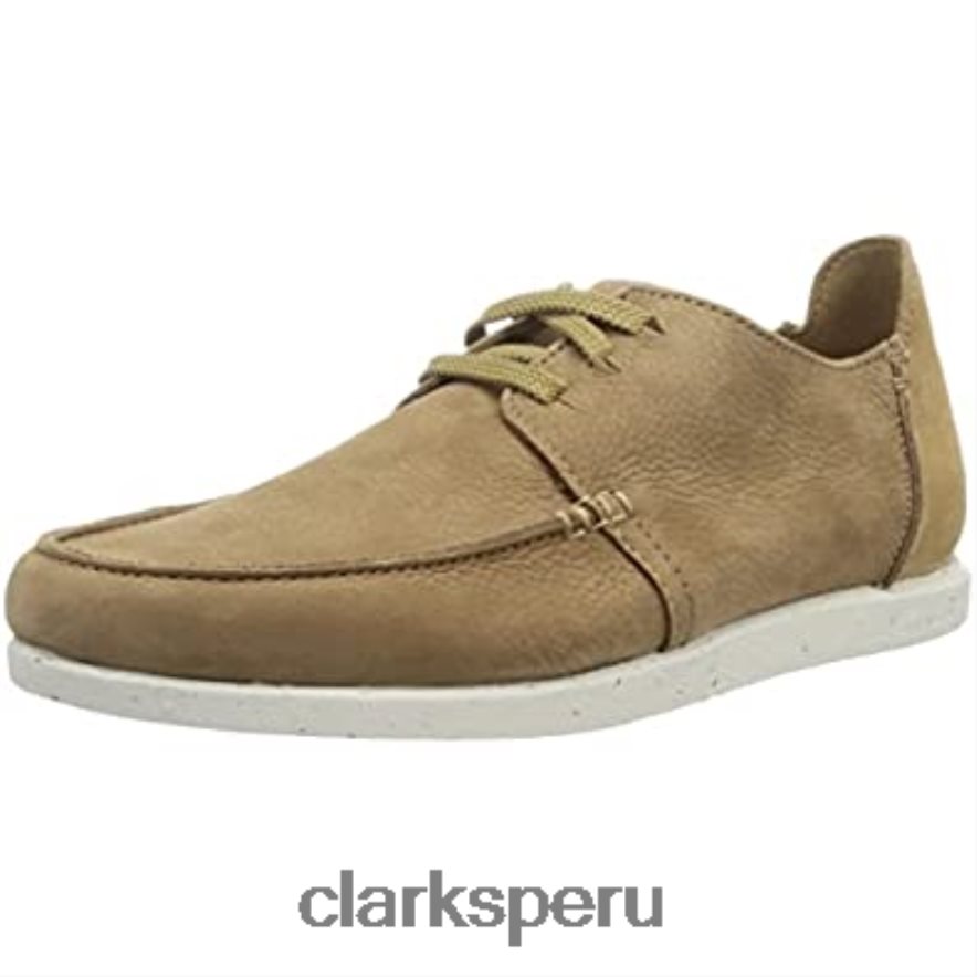 Zapatillas bajas Clarks Shacre Lite de nubuck arena oscura para hombre hombres Clarks 40N4LX1297 nubuck arena oscura