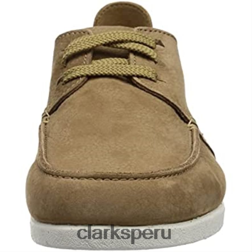 Zapatillas bajas Clarks Shacre Lite de nubuck arena oscura para hombre hombres Clarks 40N4LX1297 nubuck arena oscura