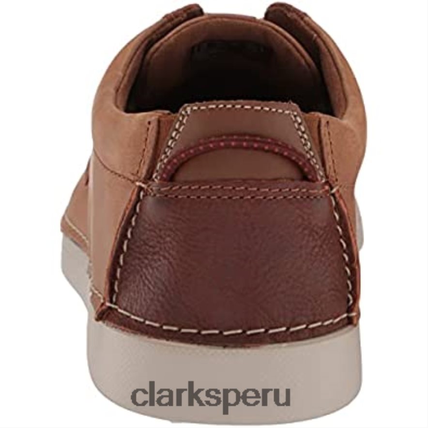 Zapatillas bajas clarks gereld de cuero tostado para hombre hombres Clarks 40N4LX1465 cuero marrón