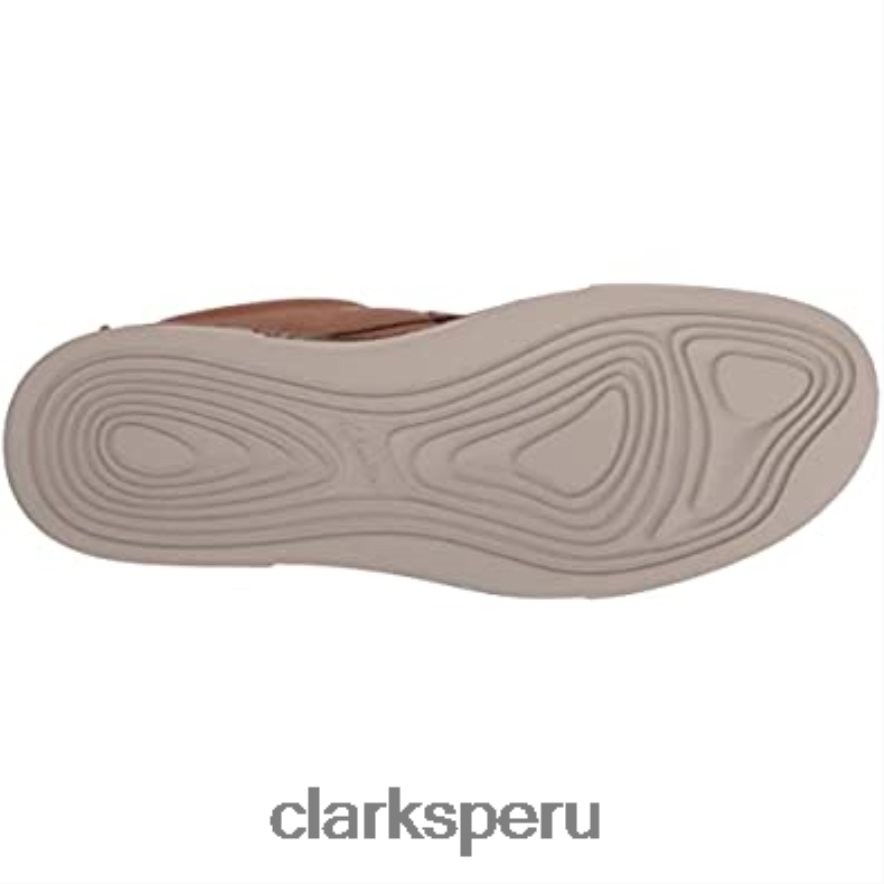 Zapatillas bajas clarks gereld de cuero tostado para hombre hombres Clarks 40N4LX1465 cuero marrón