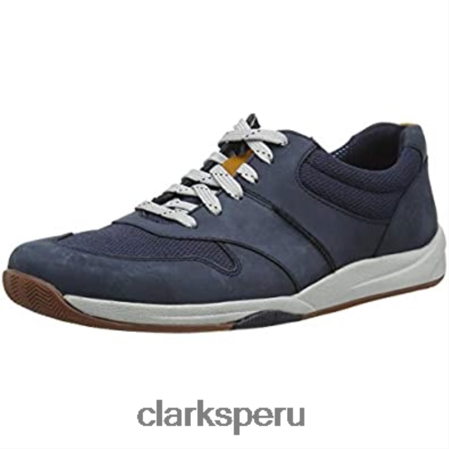 Zapatillas clarks langton race para hombre de nobuk azul marino hombres Clarks 40N4LX2802 nubuck azul marino