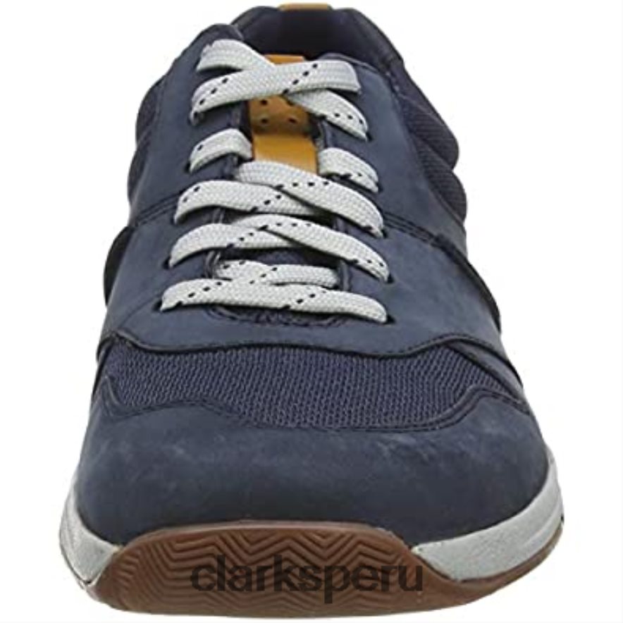 Zapatillas clarks langton race para hombre de nobuk azul marino hombres Clarks 40N4LX2802 nubuck azul marino