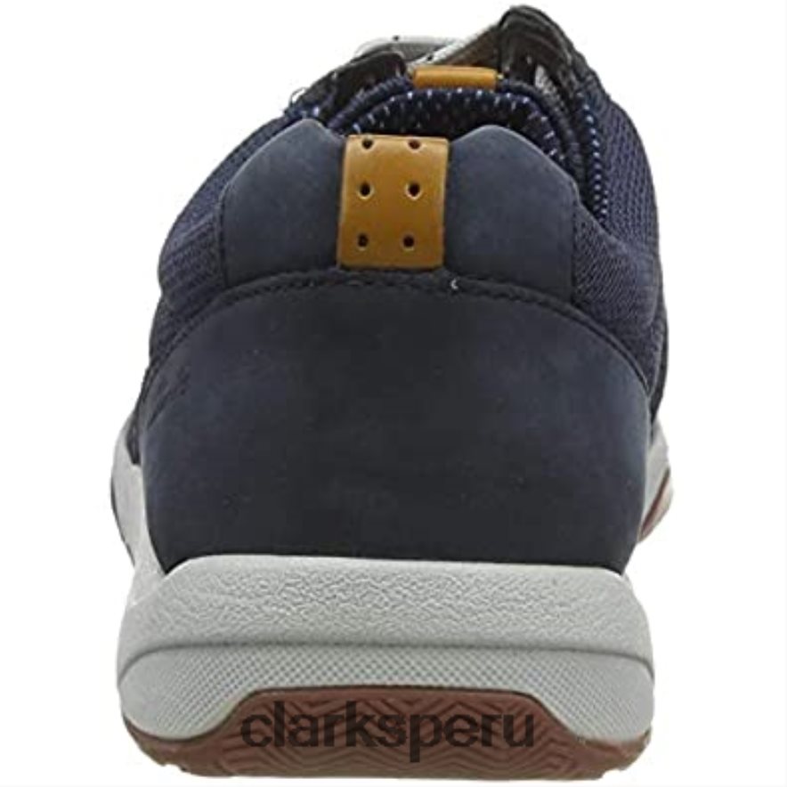 Zapatillas clarks langton race para hombre de nobuk azul marino hombres Clarks 40N4LX2802 nubuck azul marino