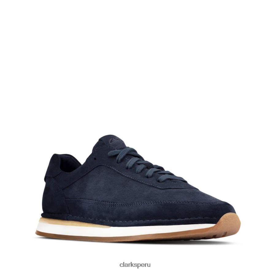 clarks craft run encaje ante azul marino hombres Clarks 40N4LX3690 gamuza azul marino