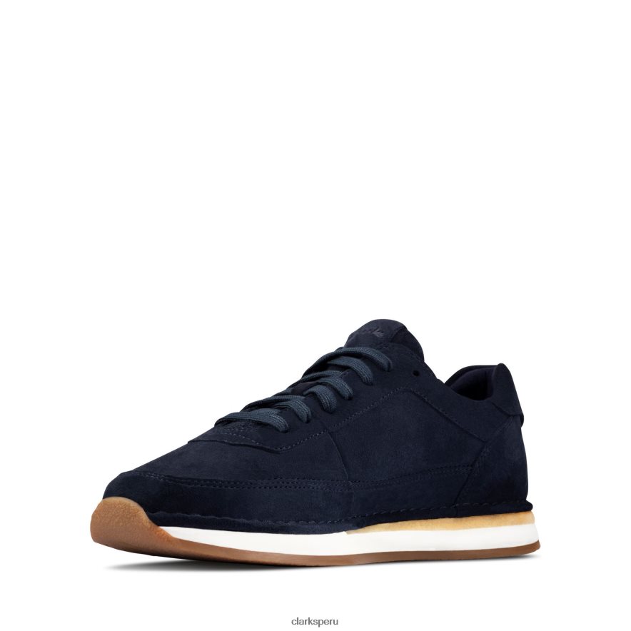 clarks craft run encaje ante azul marino hombres Clarks 40N4LX3690 gamuza azul marino