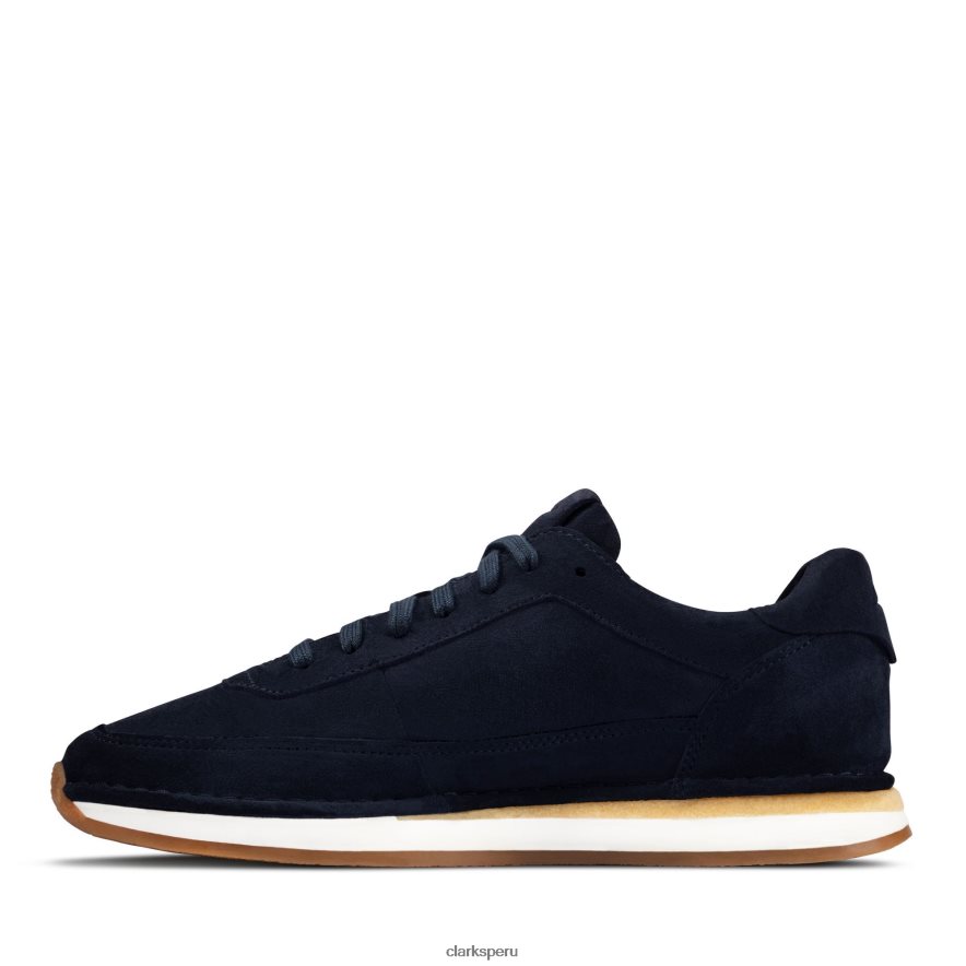 clarks craft run encaje ante azul marino hombres Clarks 40N4LX3690 gamuza azul marino