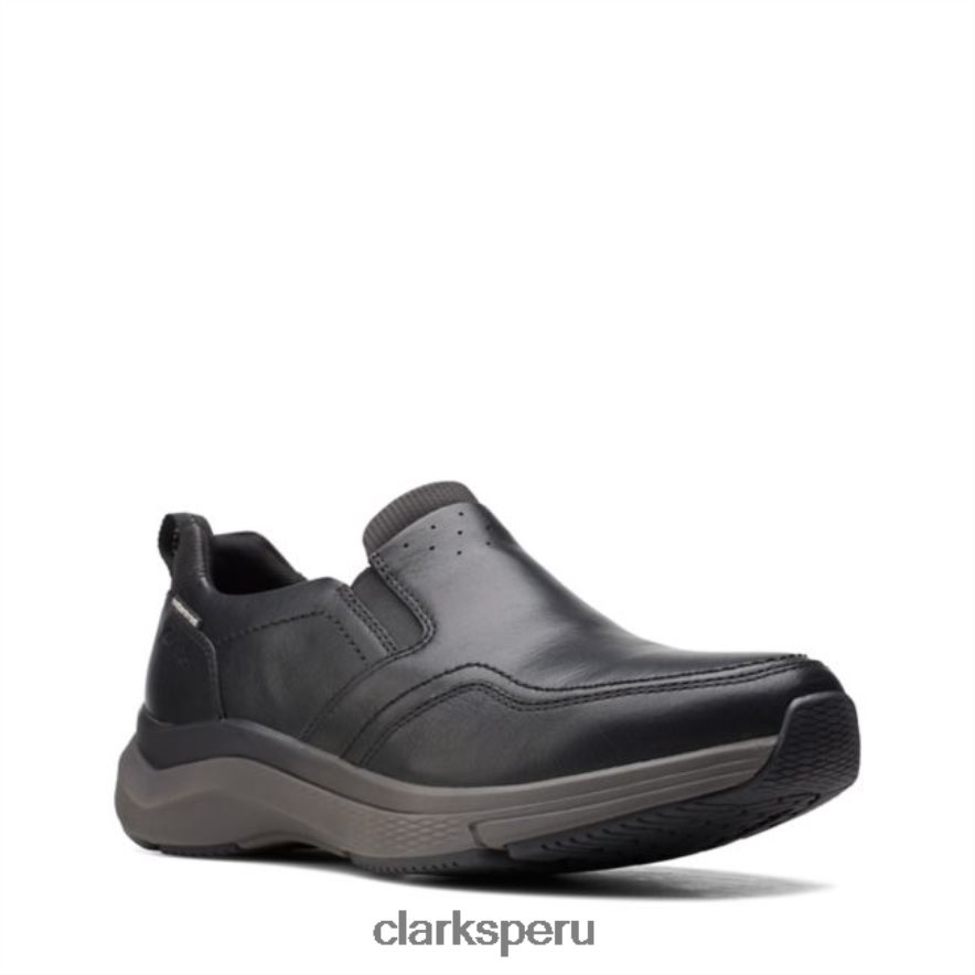 clarks wave 20 edge cuero negro cuero negro hombres Clarks 40N4LX6730 cuero negro