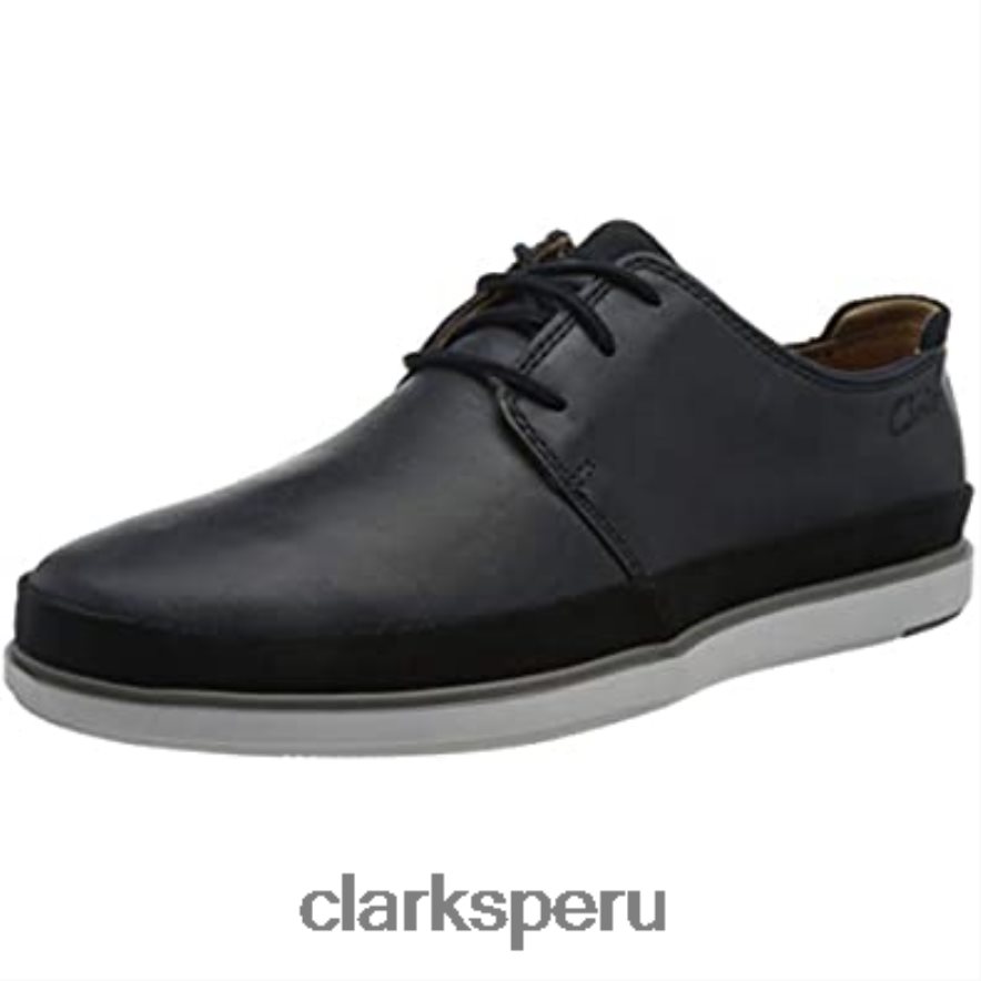zapatilla bratton con encaje para hombre clarks combinación de gamuza de cuero azul marino hombres Clarks 40N4LX797