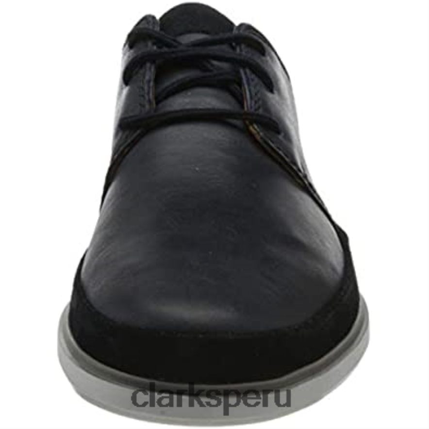 zapatilla bratton con encaje para hombre clarks combinación de gamuza de cuero azul marino hombres Clarks 40N4LX797