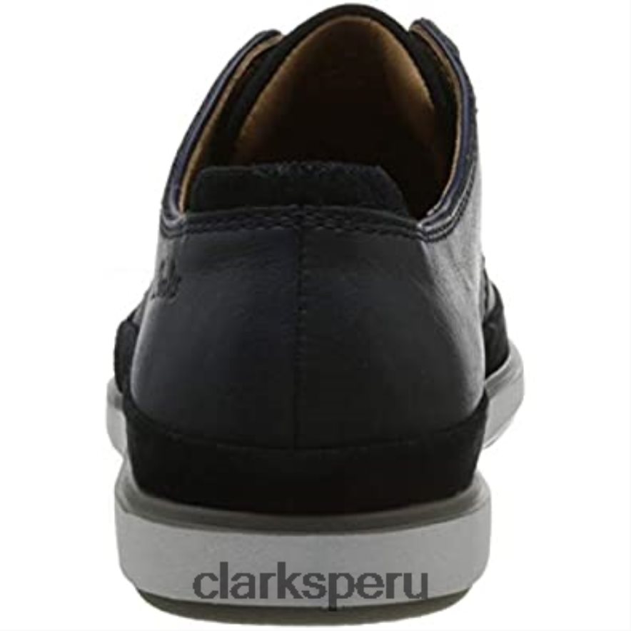 zapatilla bratton con encaje para hombre clarks combinación de gamuza de cuero azul marino hombres Clarks 40N4LX797