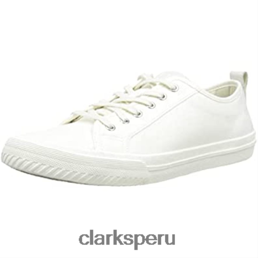 zapatilla de encaje roxby para hombre clarks lona blanca hombres Clarks 40N4LX839 lienzo blanco