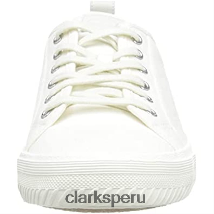 zapatilla de encaje roxby para hombre clarks lona blanca hombres Clarks 40N4LX839 lienzo blanco