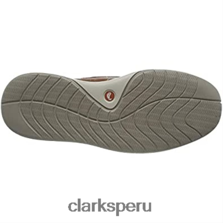 zapatillas bajas con cordones un pilot de cuero marrón tostado para hombre clarks hombres Clarks 40N4LX1620 cuero marrón tostado cuero tostado