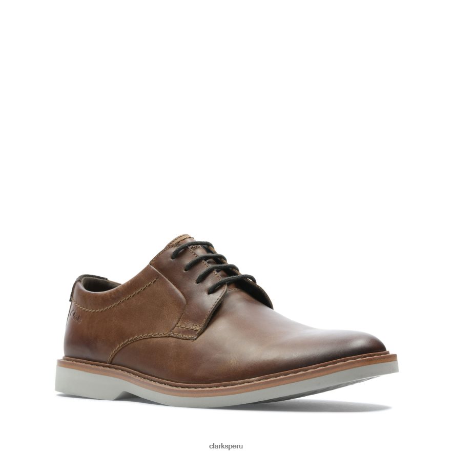 clarks atticus lt lace cuero tostado oscuro hombres Clarks 40N4LX3544 cuero bronceado oscuro