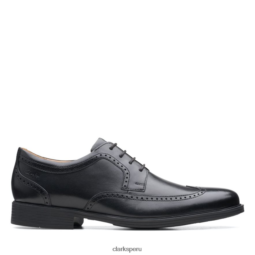 clarks whiddon ala cuero negro hombres Clarks 40N4LX3463 cuero negro
