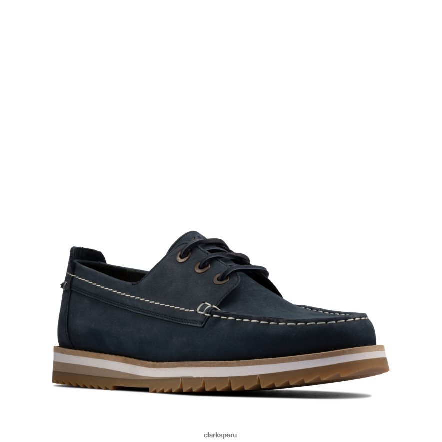 encaje durston de nubuck azul marino clarks hombres Clarks 40N4LX3753 nubuck azul marino