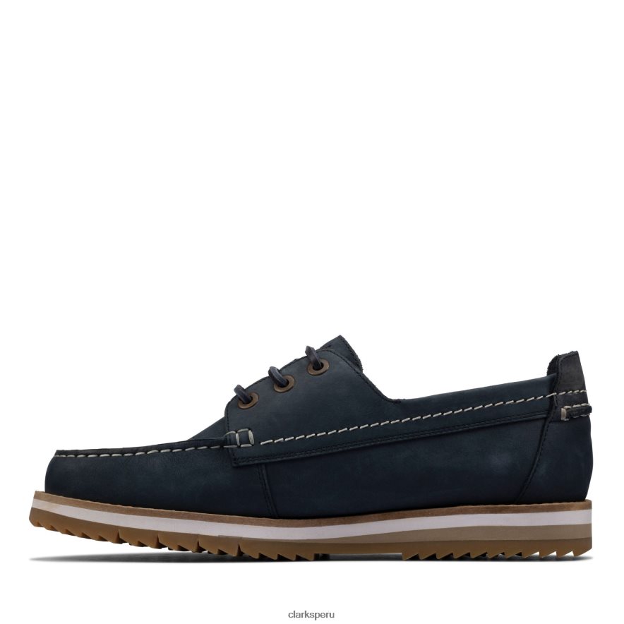 encaje durston de nubuck azul marino clarks hombres Clarks 40N4LX3753 nubuck azul marino