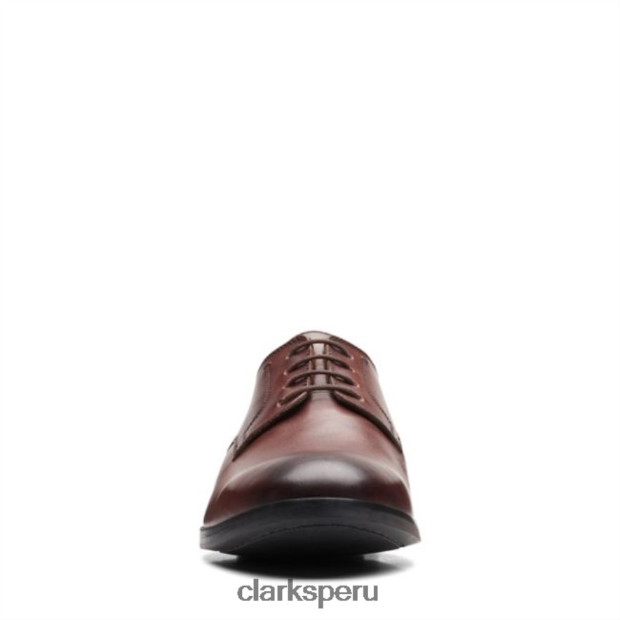 cuero marrón clarks bradish encaje cuero marrón hombres Clarks 40N4LX6656 cuero marrón