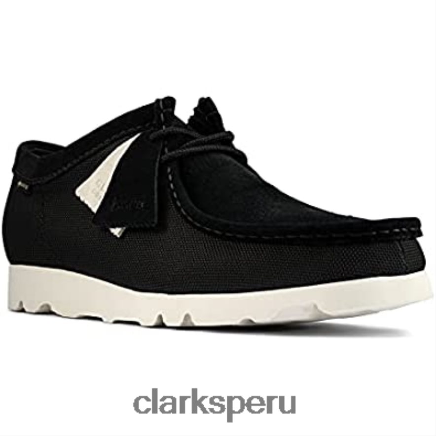 zapatos de vestir originales wallabee gtx para hombre clarks lona negra hombres Clarks 40N4LX631 lienzo negro